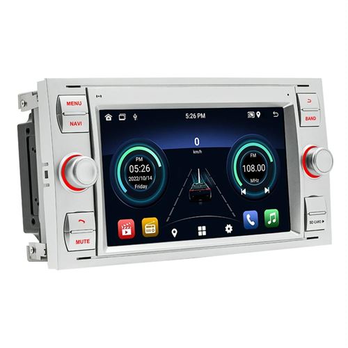 Autoradio Android 7 Pouces GPS WiFi Bluetooth USB Caméra RDS 1GB+16GB Noir Argent YONIS
