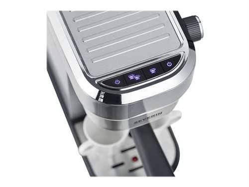 SEVERIN Espresa KA 5994 - Koffieapparaat met cappuccinatore - 15 bar - opgeruwd roestvrij staal/zwart