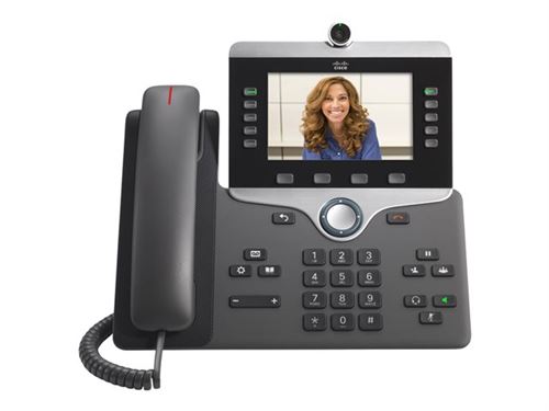 Cisco IP Phone 8865 - Visiophone IP - avec appareil photo numérique, Interface Bluetooth - IEEE 802.11a/b/g/n/ac (Wi-Fi) - SIP, SDP - 5 lignes - Charbon