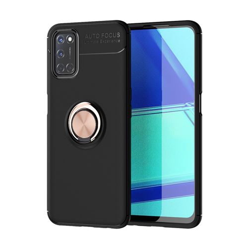 Coque en TPU avec béquille noir/rose or pour votre OPPO A52/A92/A72