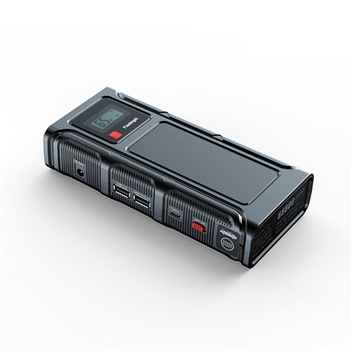 Batterie Externe Portable 18000 mAh et Démarreur Automobile et Lampe Torche LED (Noir)