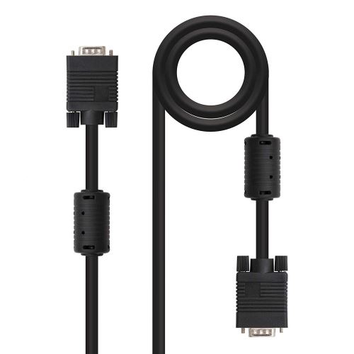Nano Cable 10.15.0130 - Câble SVGA avec ferrite, mâle-mâle, Noir, 30mts
