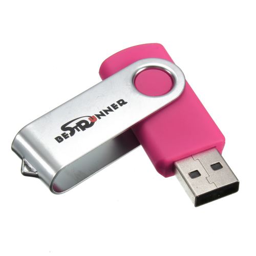 BESTRUNNER 8GO USB Clé 2.0 Mémoire Drive Flash U Disque Lecteur Pliable Rotatif Rose