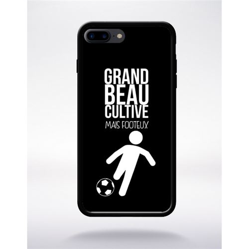 Coque grand beau cultiv mais footeux 1 compatible apple iphone 7 plus bord noir silicone