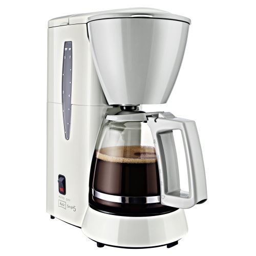 Melitta Cafetière à Filtre avec Verseuse en Verre, Pour 5 Tasses de Café, Single 5, Blanc, M720-1/1