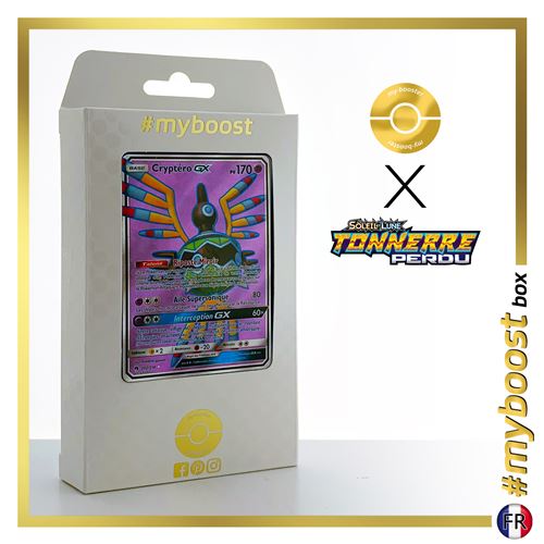 CRYPTERO GX 202/214 Full Art - #myboost X Soleil & Lune 8 Tonnerre Perdu - Coffret de 10 cartes Pokémon françaises