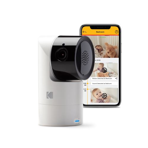 KODAK Cherish C125 Caméra Bébé avec Application Mobile- HD, inclinable, Zoom audio bidirectionnel, vision nocturne, WiFi, Camera Additionnel