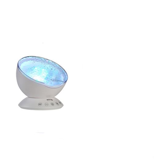 Ocean Wave Night Light Projecteur avec Lecteur de Musique Couleur Romantique Changement Éclairage D'Ambiance Djzs066