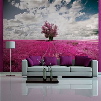 Papier peint Prairie couleur fuschia-Taille L 250 x H 193 cm - 1