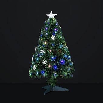 Sapin De Noel Artificiel Fibre Optique Flocon 120 Cm Jardideco Plantes Graines Et Bulbes Achat Prix Fnac