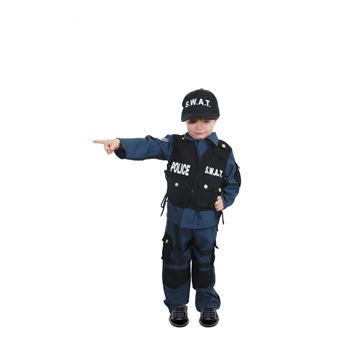 Costume Enfant Agent Swat - Gris Bleuté / Noir - 128 cm - 1