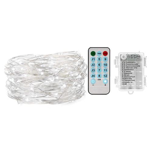 10M Guirlande lumineuse LED lampe à télécommande (blanc chaud)