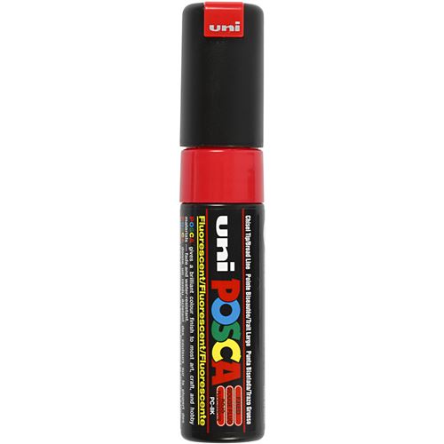 Uni-Ball Marqueur Peinture &Agrave; L'eau Posca Pc-8k Rouge Fluo 1 Unit&eacute;(S)