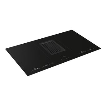 Smeg Universal HOBD682D1 - Table de cuisson à induction - 4 plaques de cuisson - Niche - largeur : 80.2 cm - profondeur : 49.2 cm - noir - avec bord droit, - lueur rouge avec échappement courant descendant (extraction)