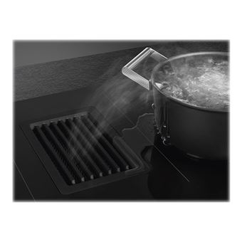 Smeg Universal HOBD682D1 - Table de cuisson à induction - 4 plaques de cuisson - Niche - largeur : 80.2 cm - profondeur : 49.2 cm - noir - avec bord droit, - lueur rouge avec échappement courant descendant (extraction)