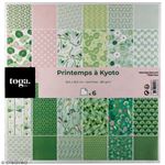 Papier scrapbooking Toga 30,5 x 30,5 cm - Kyoto - Effet tissé - 6 feuilles