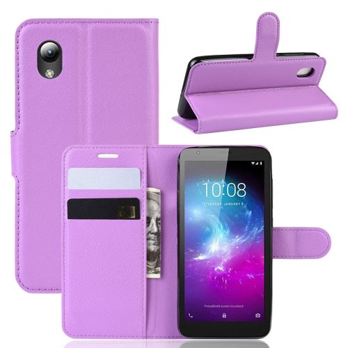 Etui en PU violet avec support pour votre ZTE Blade A3 (2019)