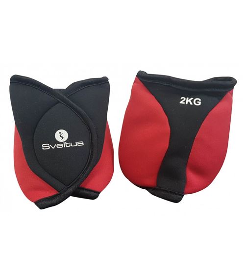 Sveltus poids à la cheville néoprène rouge 2 x 2 kg