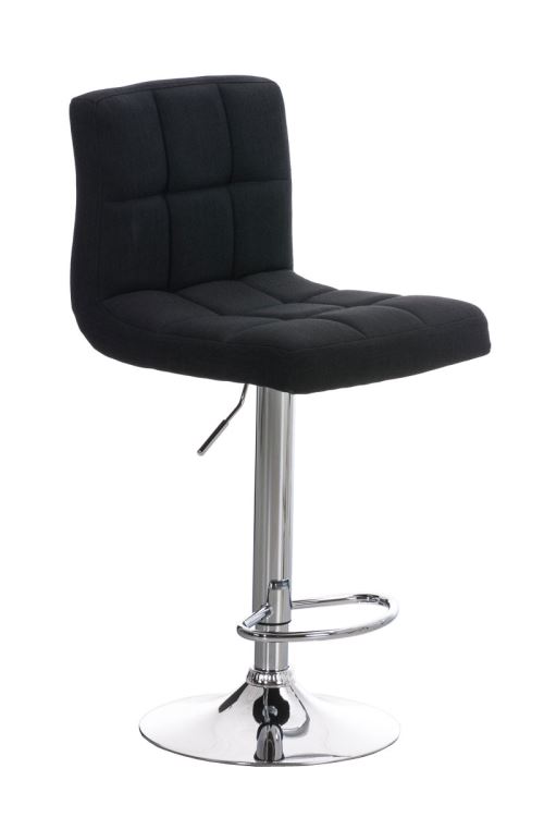 CLP Tabouret de bar Peru rev&ecirc;tement tissu , Noir