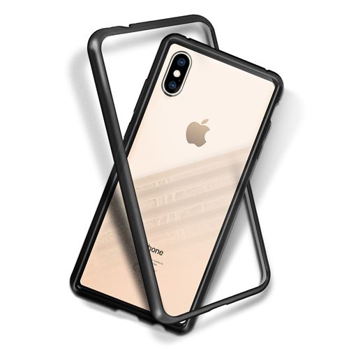 Coque pour iPhone XS Max Bumper Antichoc Magnétique Effet Miroir transparent
