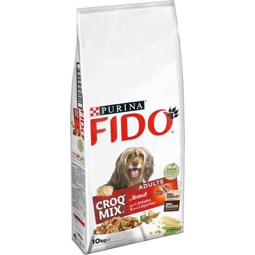 FIDO CroqMix - Boeuf, cereales et legumes - Pour chien adulte - 10 kg