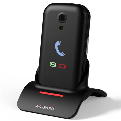 Swissvoice S28 - Téléphone mobile - microSDHC slot - GSM - 320 x 240 pixels - 2 MP - noir