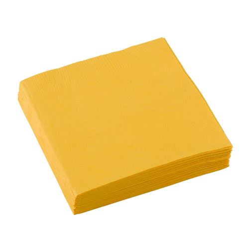 Amscan serviettes de table jaune 25 x 25 cm 20 pièces