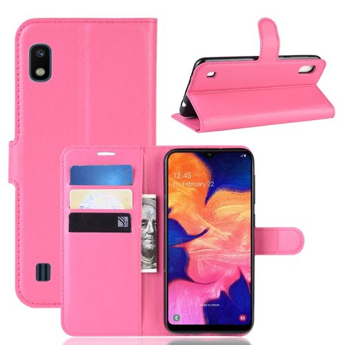 Etui en PU rose pour votre Samsung Galaxy A10