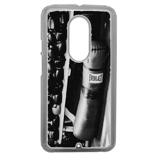 Coque Sac De Boxe Black And White Compatible Motorola Moto X2 Transparent