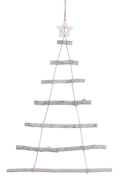 Échelle décorative en bois en forme de sapin de Noël