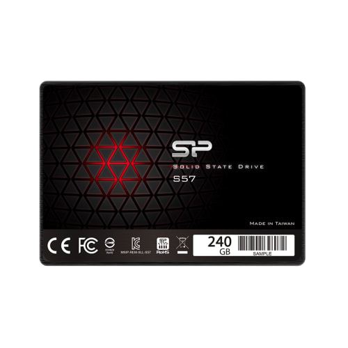 SILICON POWER SSD - SATAIII (TLC) - S57 - 240 GB - 7mm 2.5' Noir, Marvell controller + 3D TLC NAND