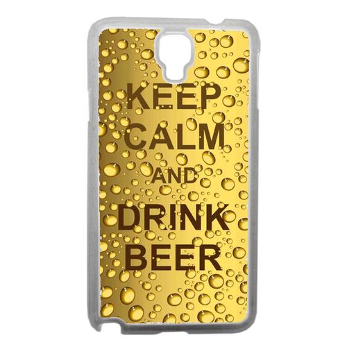 Coque Keep Calm Biere Bulle Compatible Samsung Note 3 Neo Transparent