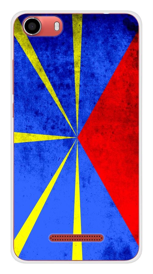 Coque en silicone imprimée compatible Wiko Lenny 2 Drapeau La Réunion