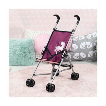 Poussette pour poupees Reig Violette Parapluie Licorne Poupon Achat prix fnac