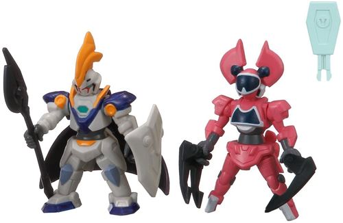 Bandai Cardboard Battle Machine Lbx Battle Custom Figure Set Lbx Eltion & Lbx Minerva