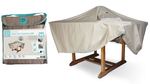 Housse de table de jardin 170 x 110 cm - Cov'Up - Taupe