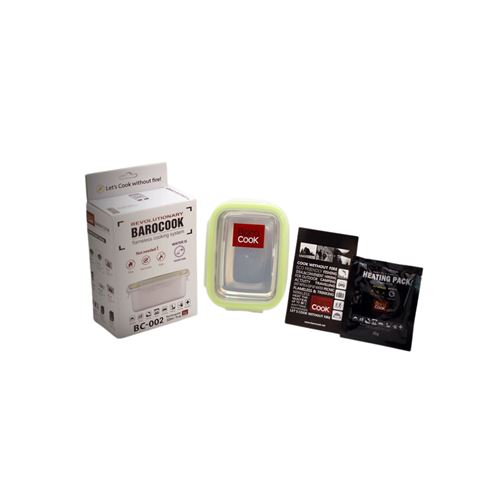 Contenant à repas rectangulaire auto chauffant - Barocook - Contenance : 320 ml