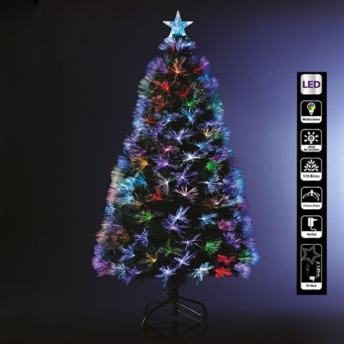 Sapin vert 150 cm lumineux fibres optiques BUCAREST