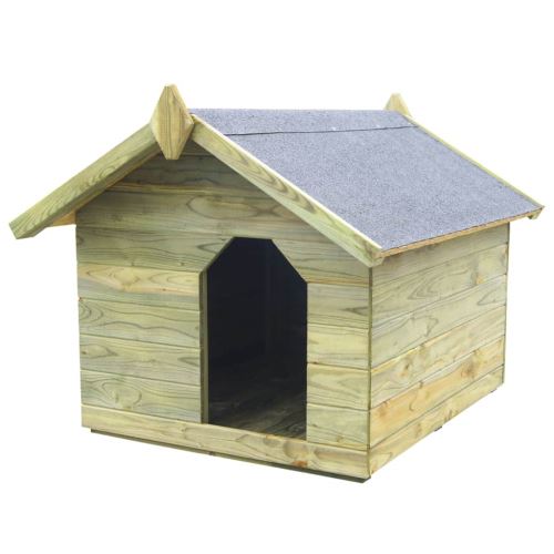 Tidyard Niche de Jardin Niche pour Chien Cage à Chien Chenil Extérieur avec Toit Ouvrant en Pin imprégné FSC Vert 85 x 103,5 x 72 cm