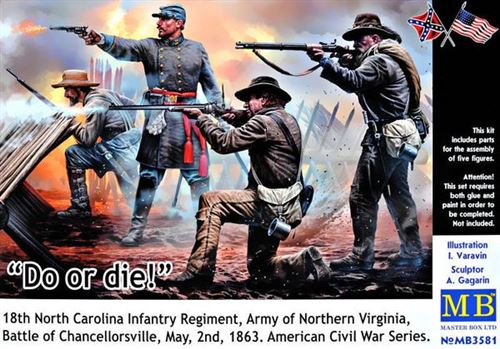 Do Or Die!18th Infantry Regiment Of North Carolina.u.s. Civil War Series- 1:35e - Master Box Ltd.