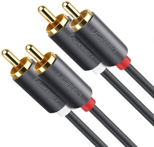 Câble RCA Mâle vers Mâle, Cinch Plaqué Or (2 M)