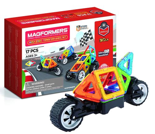 Magformers- Amazing Transform Wheel Set, 707019, Multicolore