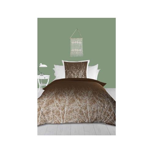 Parure housse de couette en coton 140x200 cm 57 Fils FOREST automne