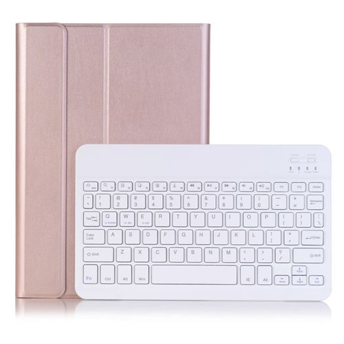 Etui en PU mince avec clavier bluetooth amovible or rose pour votre Huawei MediaPad M5 10/M5 10 (Pro)