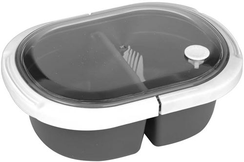 Take Away - Lunch box 2 compartiments fermeture à clip Blanc
