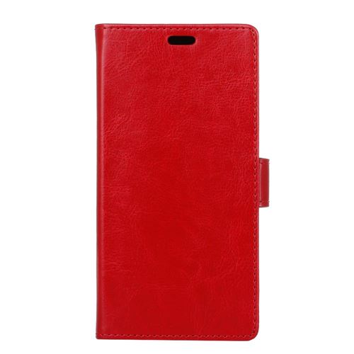 Etui en PU coloré rouge pour votre Samsung Galaxy A6 Plus (2018)