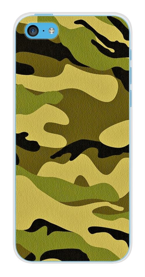 Coque en silicone imprimée compatible Apple iPhone 5C Camouflage