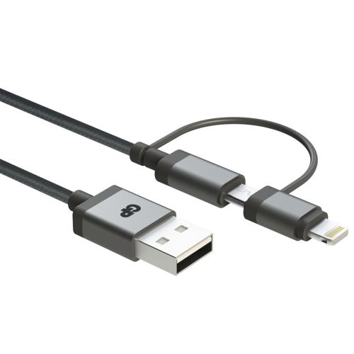 GP CB03 Lade & Sync câble 2-in-1 Micro USB + Lightning