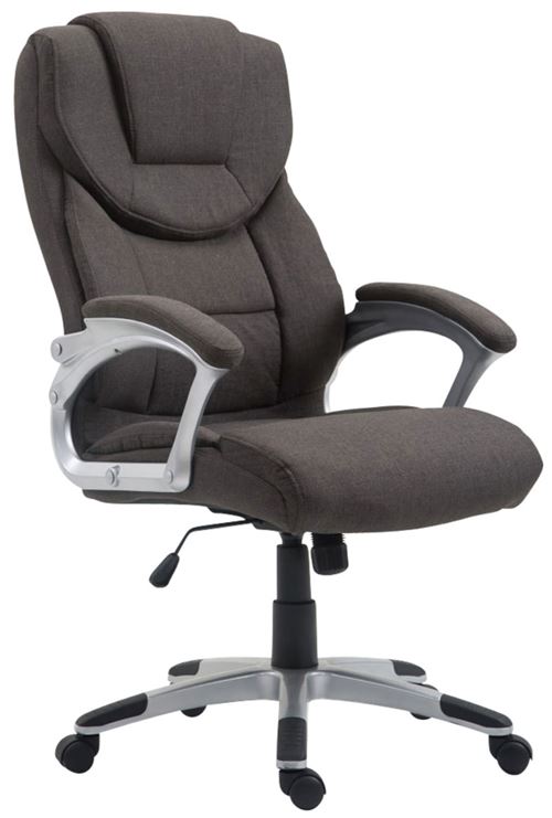 CLP Fauteuil de bureau XL Texas V2 tissu  Gris foncé