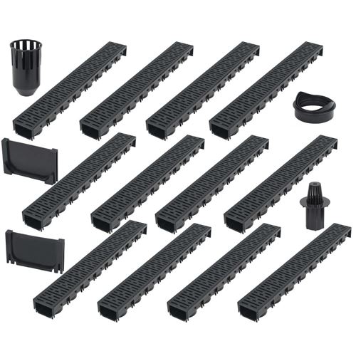 Canaux de drainage 12 pcs Plastique 12 m